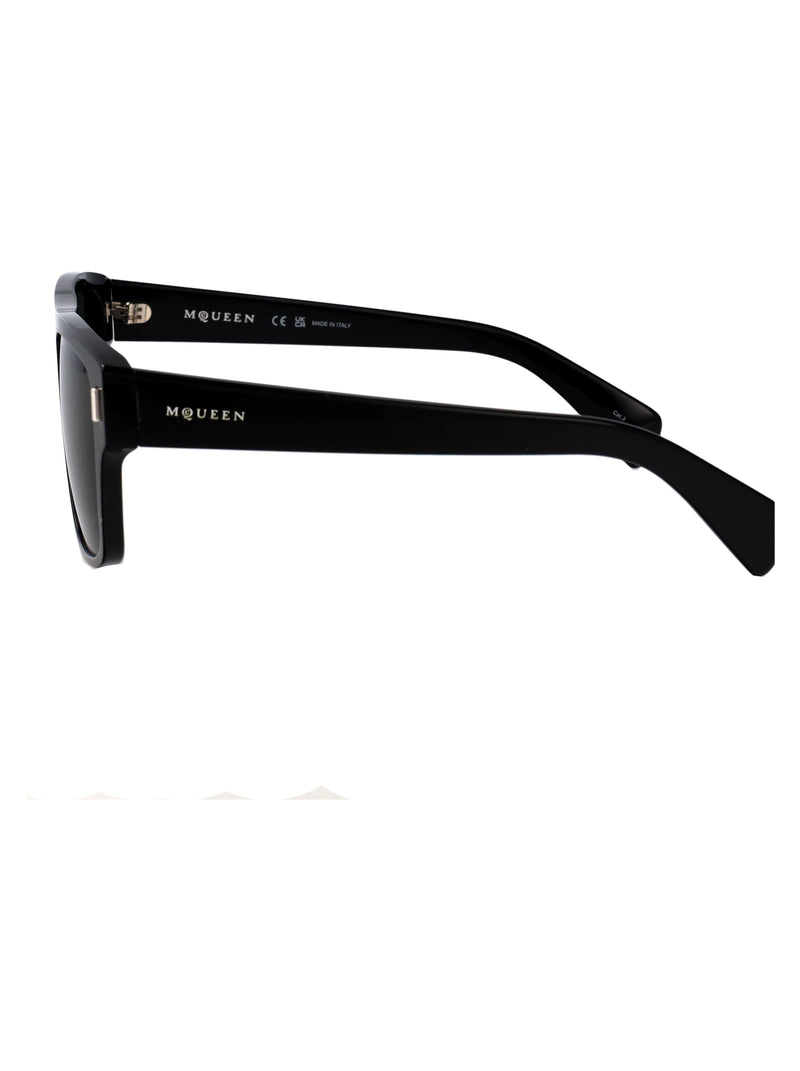 Alexander Mcqueen Am0550s Sculpted Black Acetate Sunglasses —