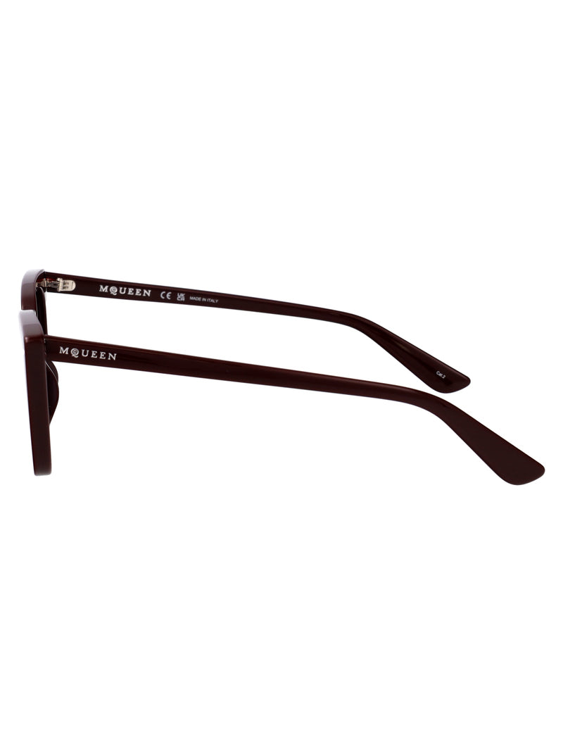 Alexander Mcqueen Am0556s Sunglasses — Burgundy Acetate