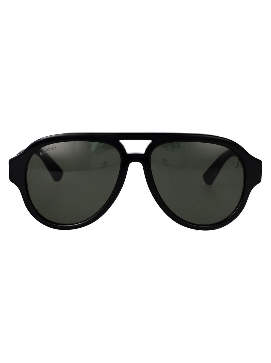 Gucci Gg2088s Acetate Pilot Sunglasses — Black