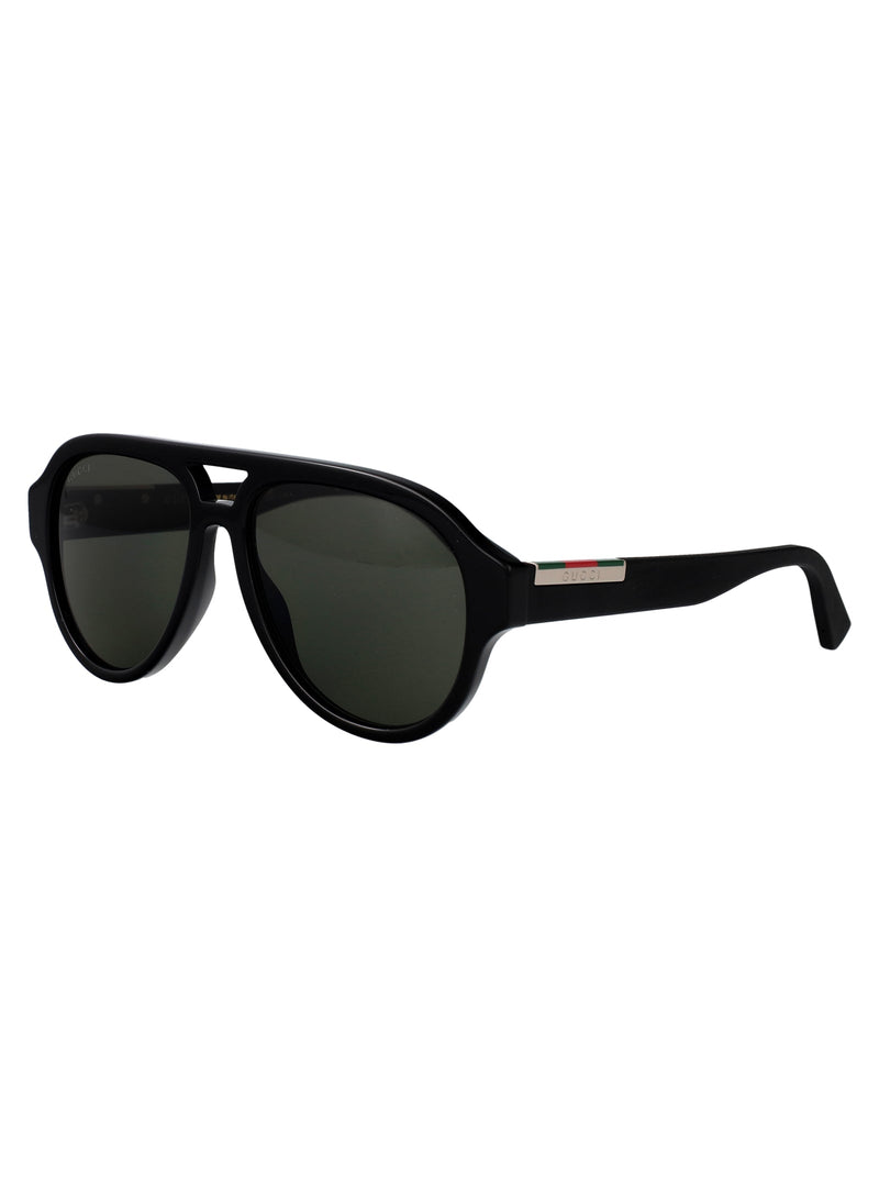 Gucci Gg2088s Acetate Pilot Sunglasses — Black