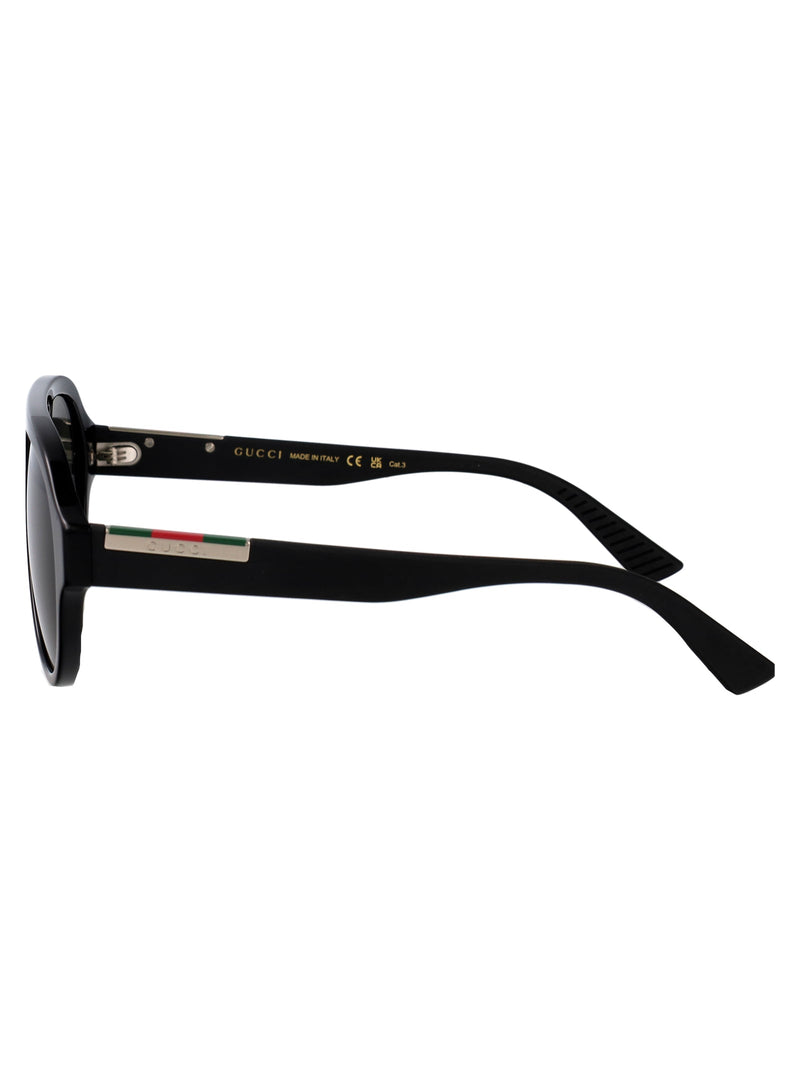 Gucci Gg2088s Acetate Pilot Sunglasses — Black