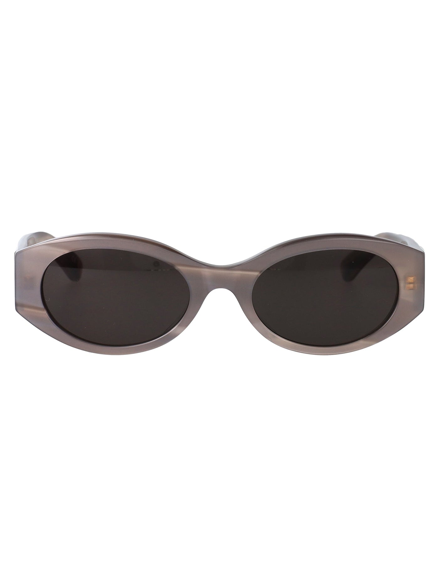 Balenciaga Bb0477sa Oval Dark Lens Sunglasses — Gray Acetate