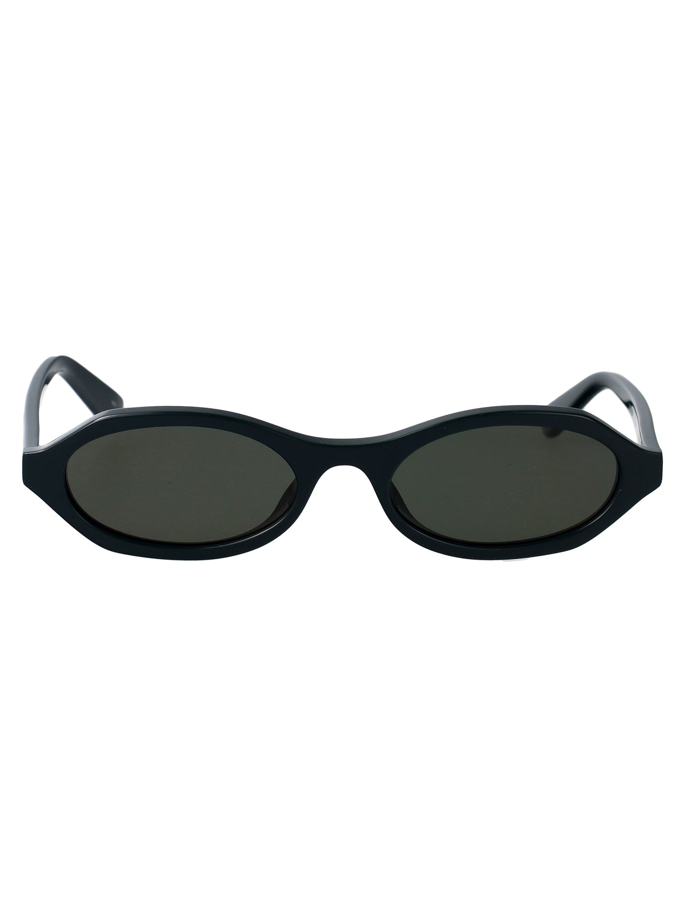 Alexander Mcqueen Am0559s Oval Acetate Sunglasses — Black