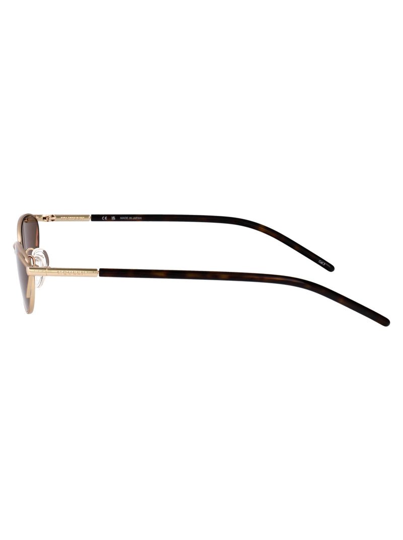 Alexander Mcqueen Am0563s Cat-Eye Metal Sunglasses — Gold