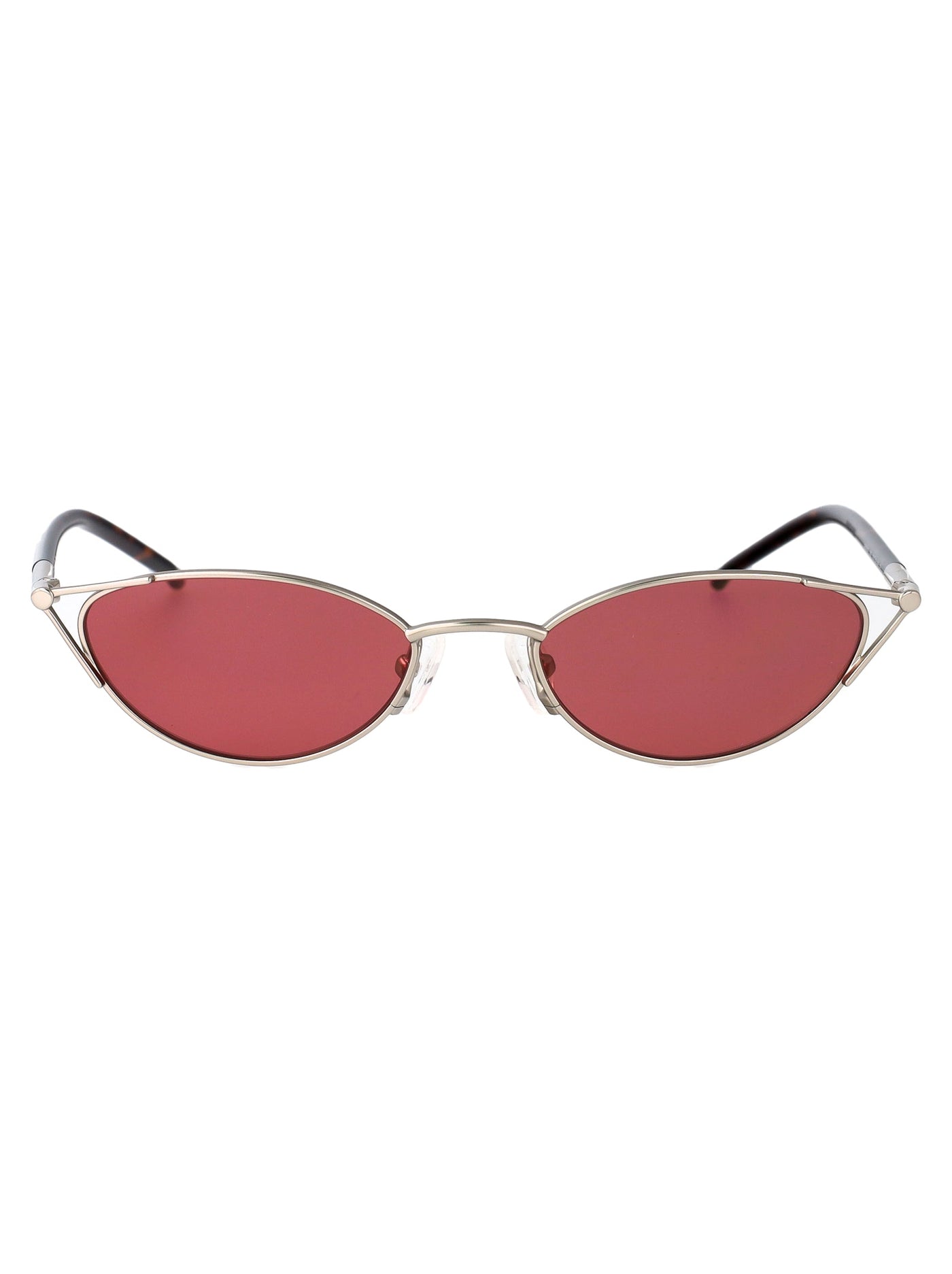 Alexander Mcqueen Am0563s Metal Cat-Eye Sunglasses — Rose Gold