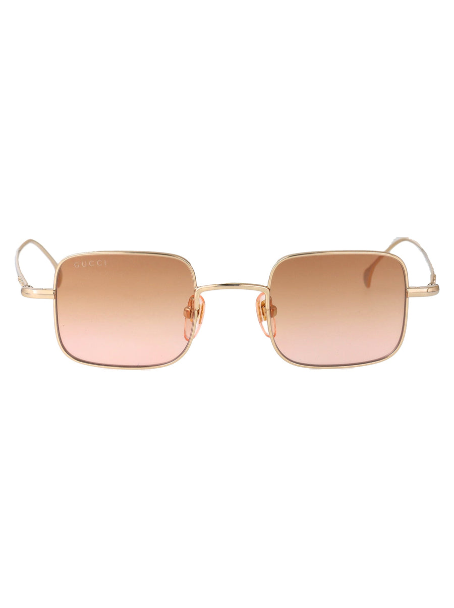 Gucci Gg1813s Gradient-Tinted Metal Sunglasses — Gold