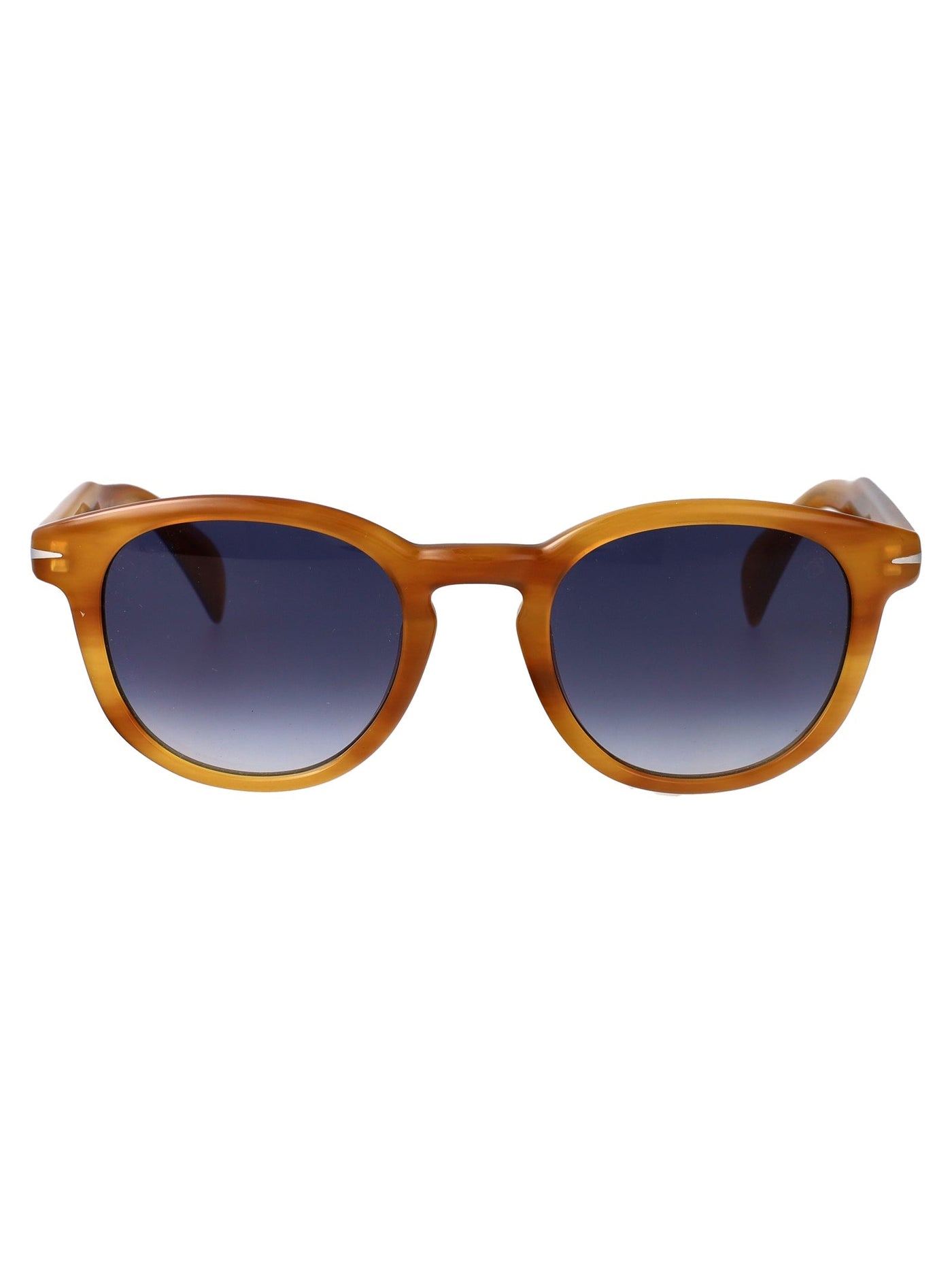 Eyewear By David Beckham Yellow Horn Acetate Sunglasses —