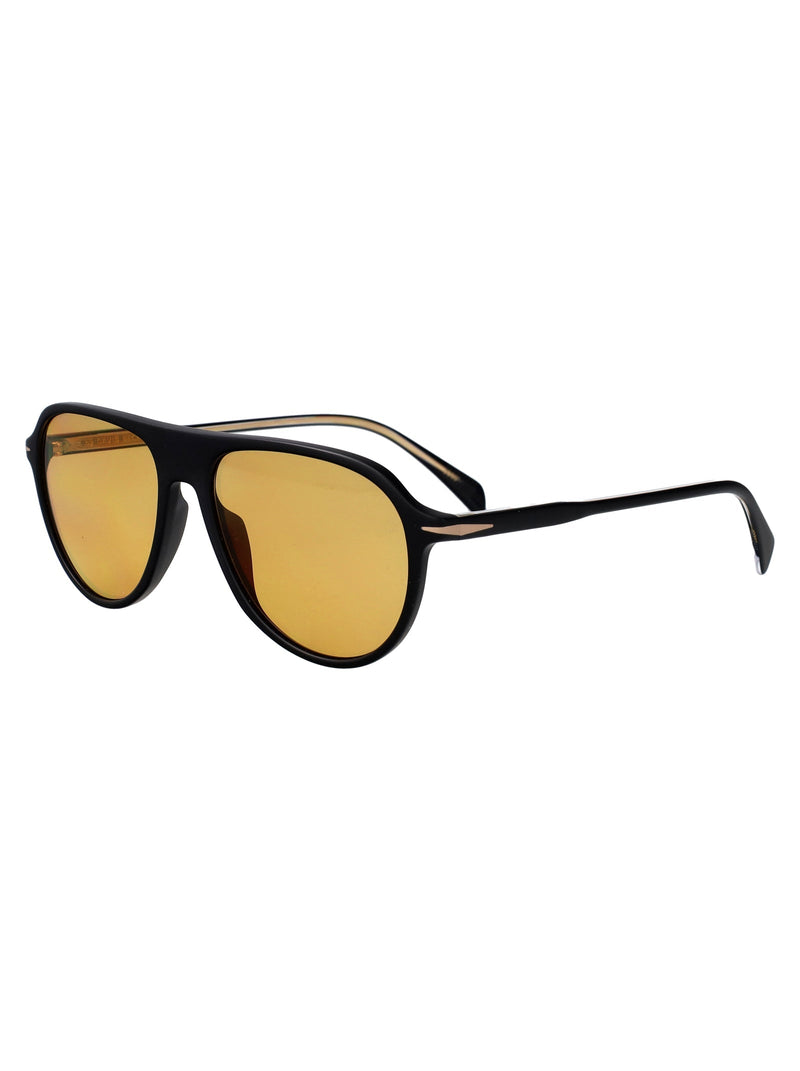 Eyewear By David Beckham Matte Black Acetate Sunglasses —