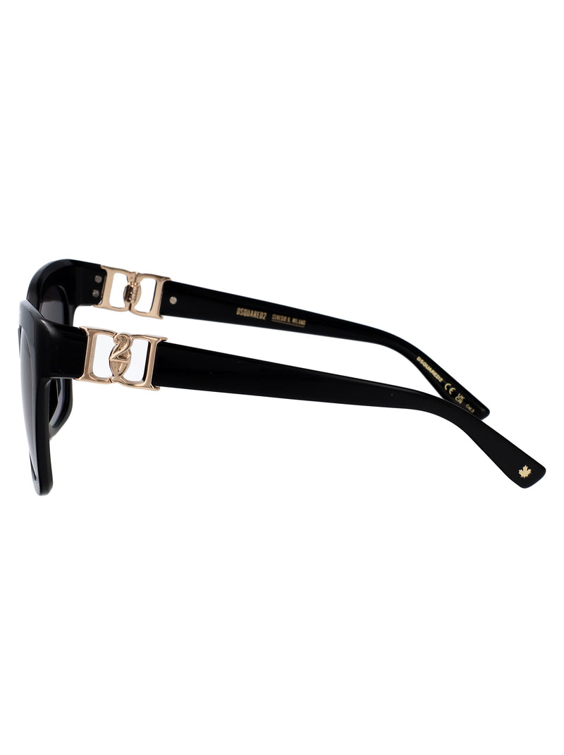 Dsquared2 Polished Acetate Sunglasses — Black