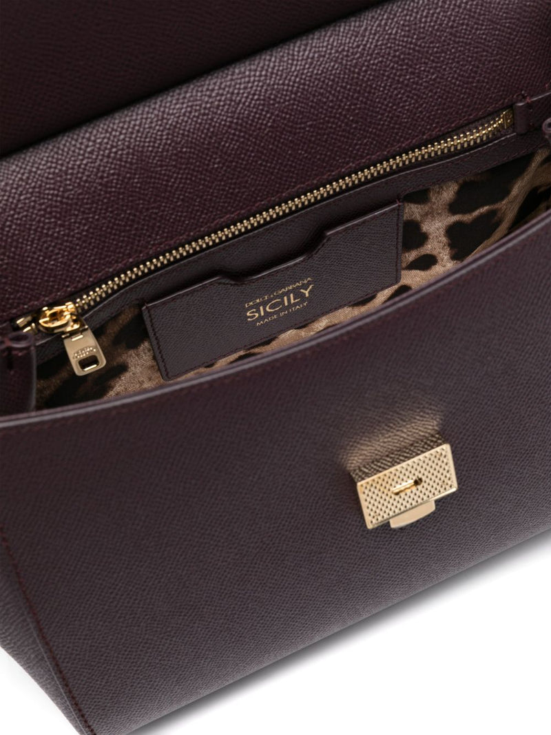 Dolce & Gabbana Sicily Shoulder Bag — Brown
