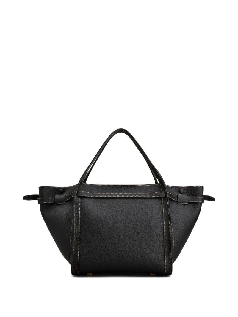 Tods T Timeless Shoulder Bag — Black Leather