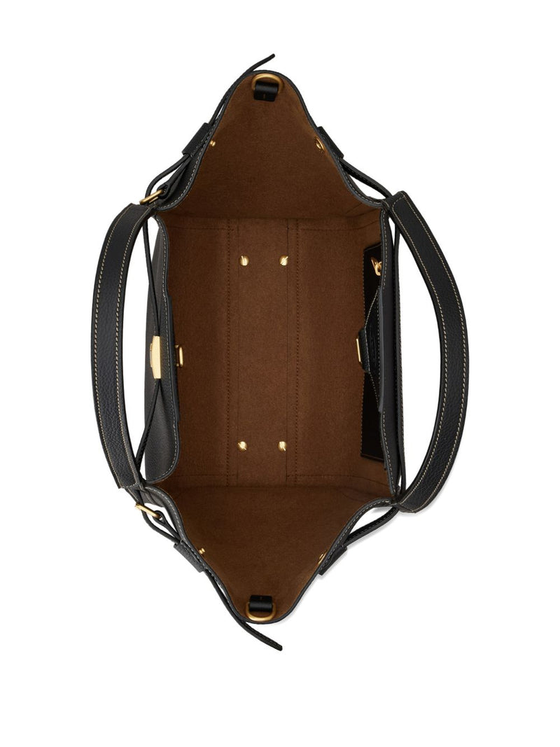 Tods T Timeless Shoulder Bag — Black Leather