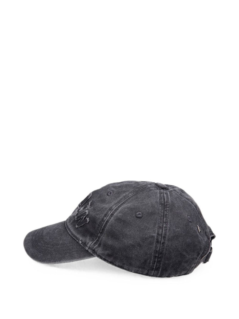 Golden Goose Logo-Embroidered Baseball Cap — Grey Caps