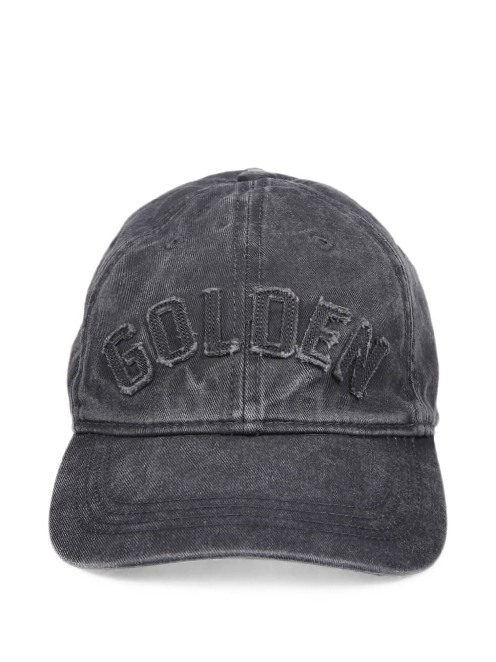 Golden Goose Logo-Embroidered Baseball Cap — Grey Caps