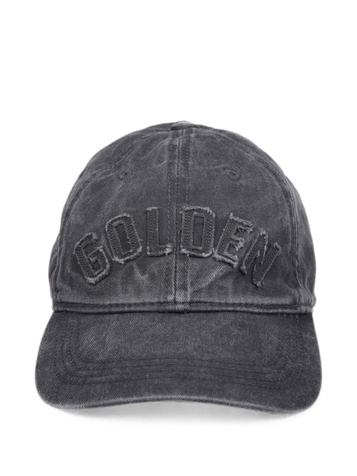 Golden Goose Logo-Embroidered Baseball Cap — Grey Caps
