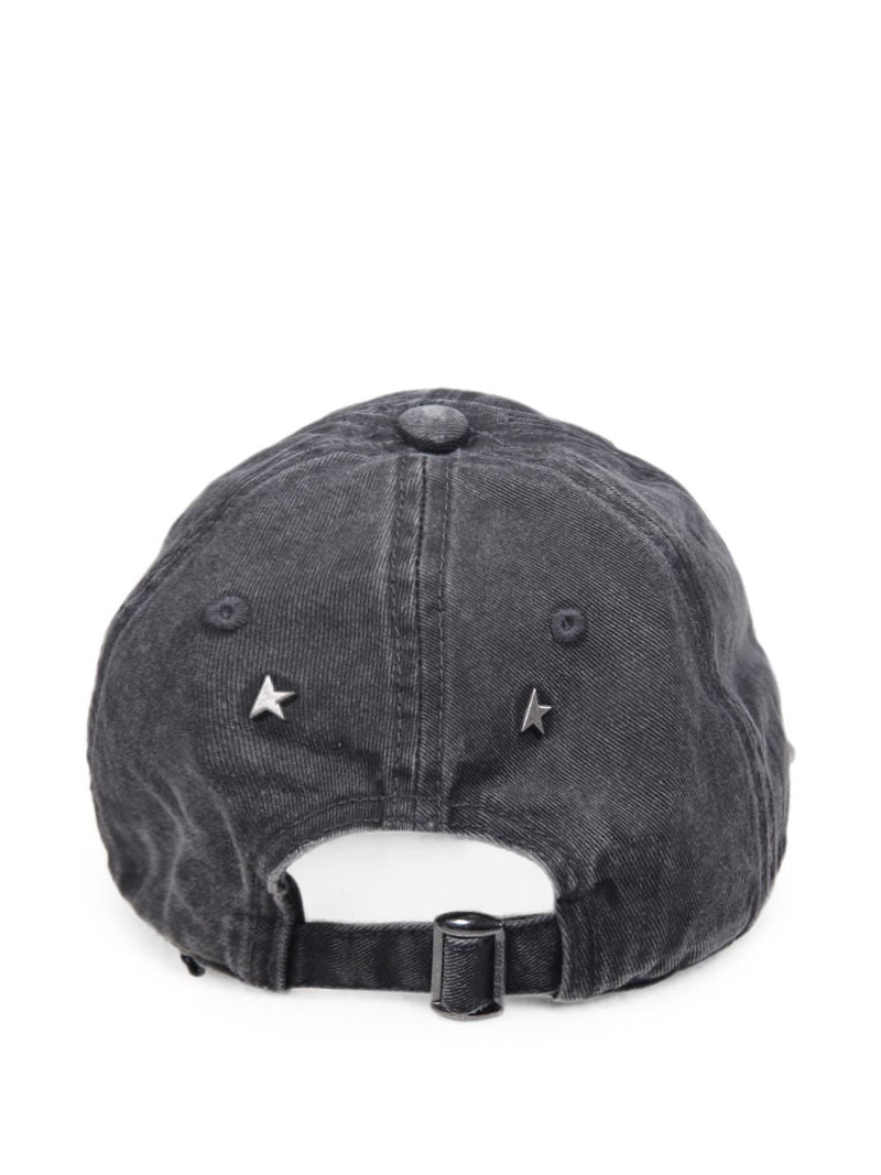 Golden Goose Logo-Embroidered Baseball Cap — Grey Caps