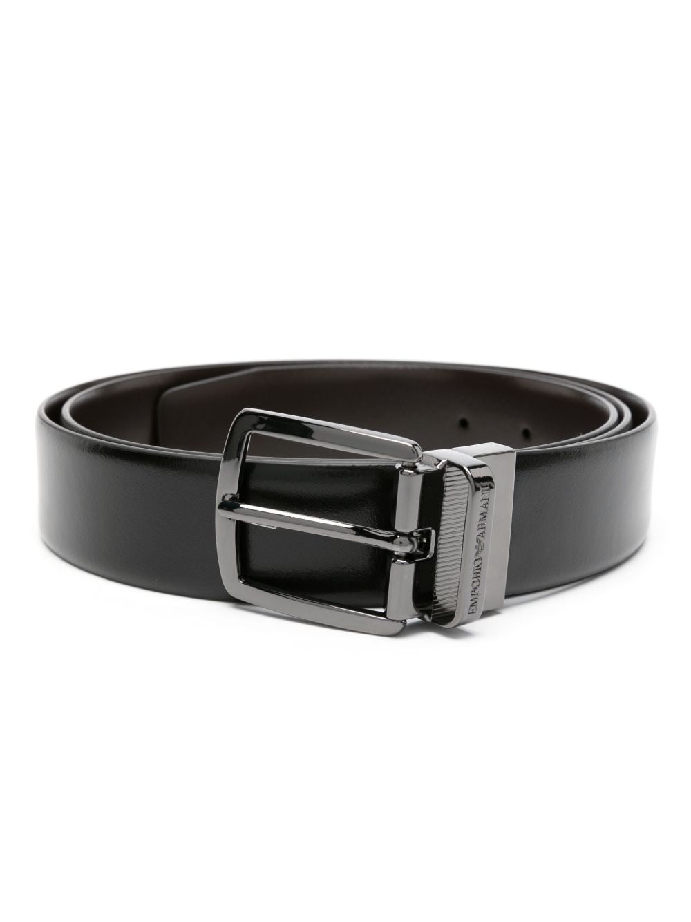 Emporio Armani Leather Belt — Black