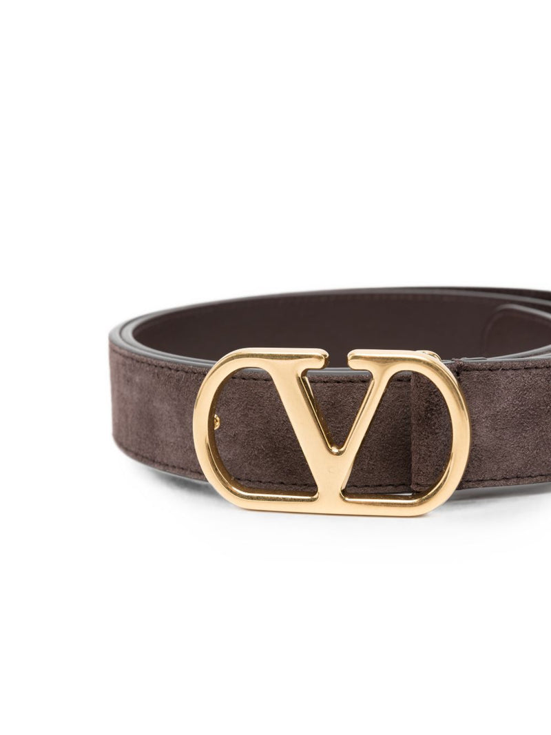 Valentino Garavani Vlogo Belt — Brown