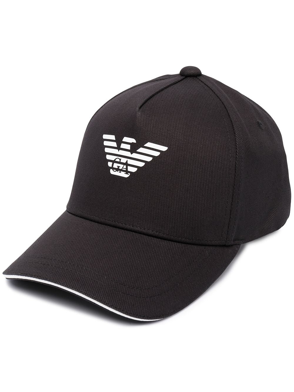 Emporio Armani Logo-Embroidered Baseball Cap — Black Caps
