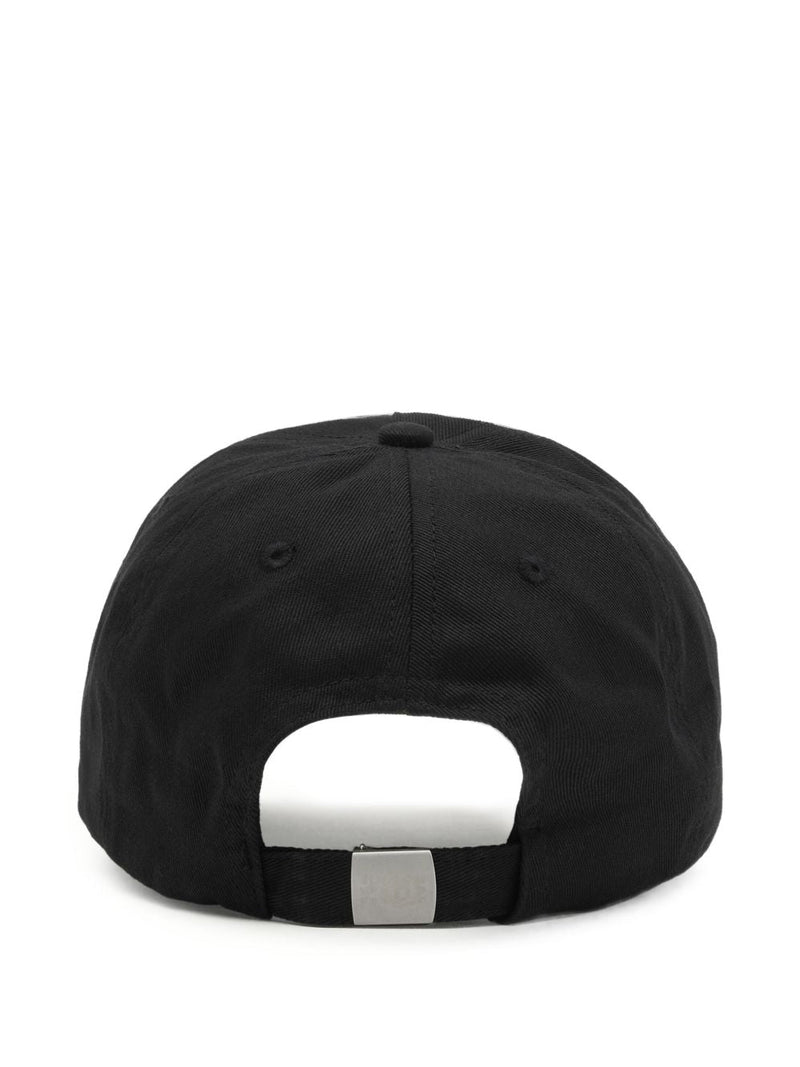 Mm6 Maison Margiela Signature Embroidered Baseball Cap — Black Caps