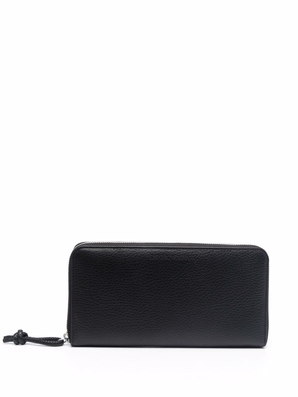 Emporio Armani Grained Leather Wallet — Black