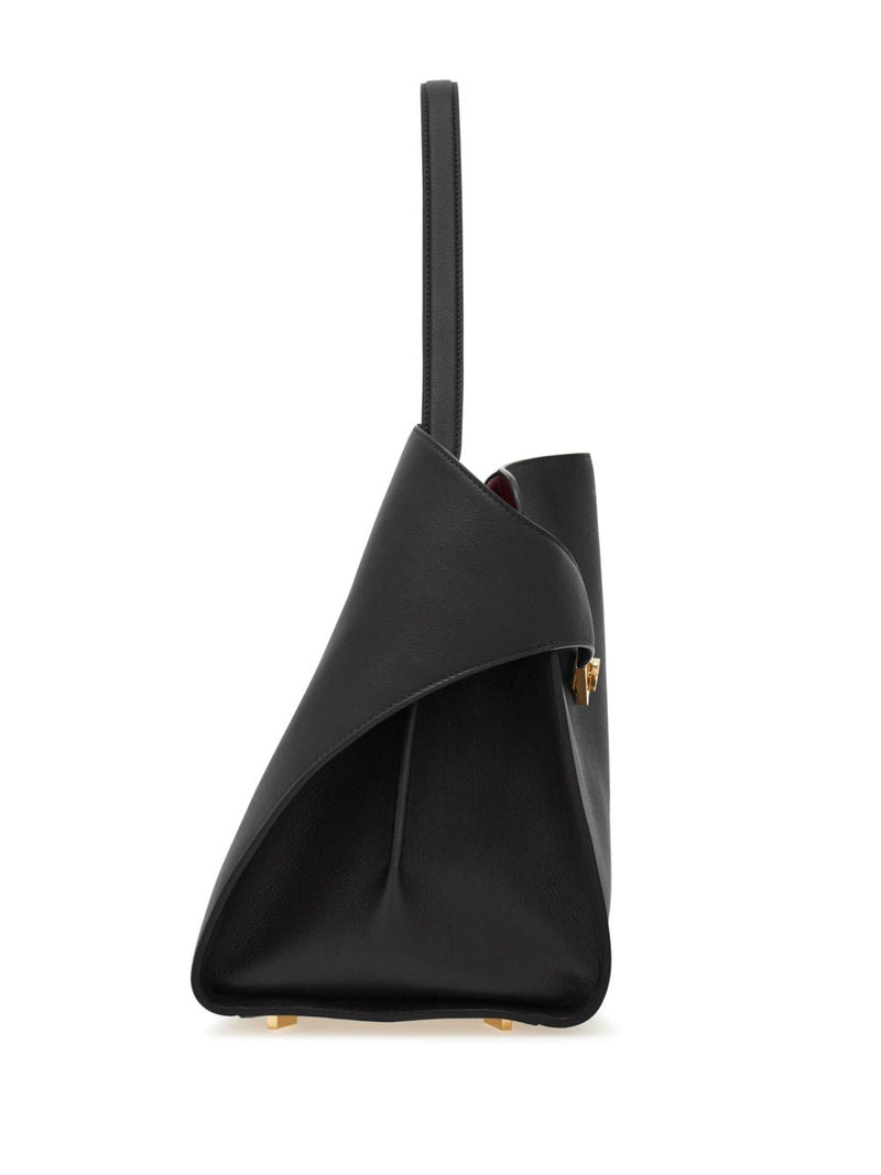 Ferragamo Hug Shoulder Bag — Black Leather