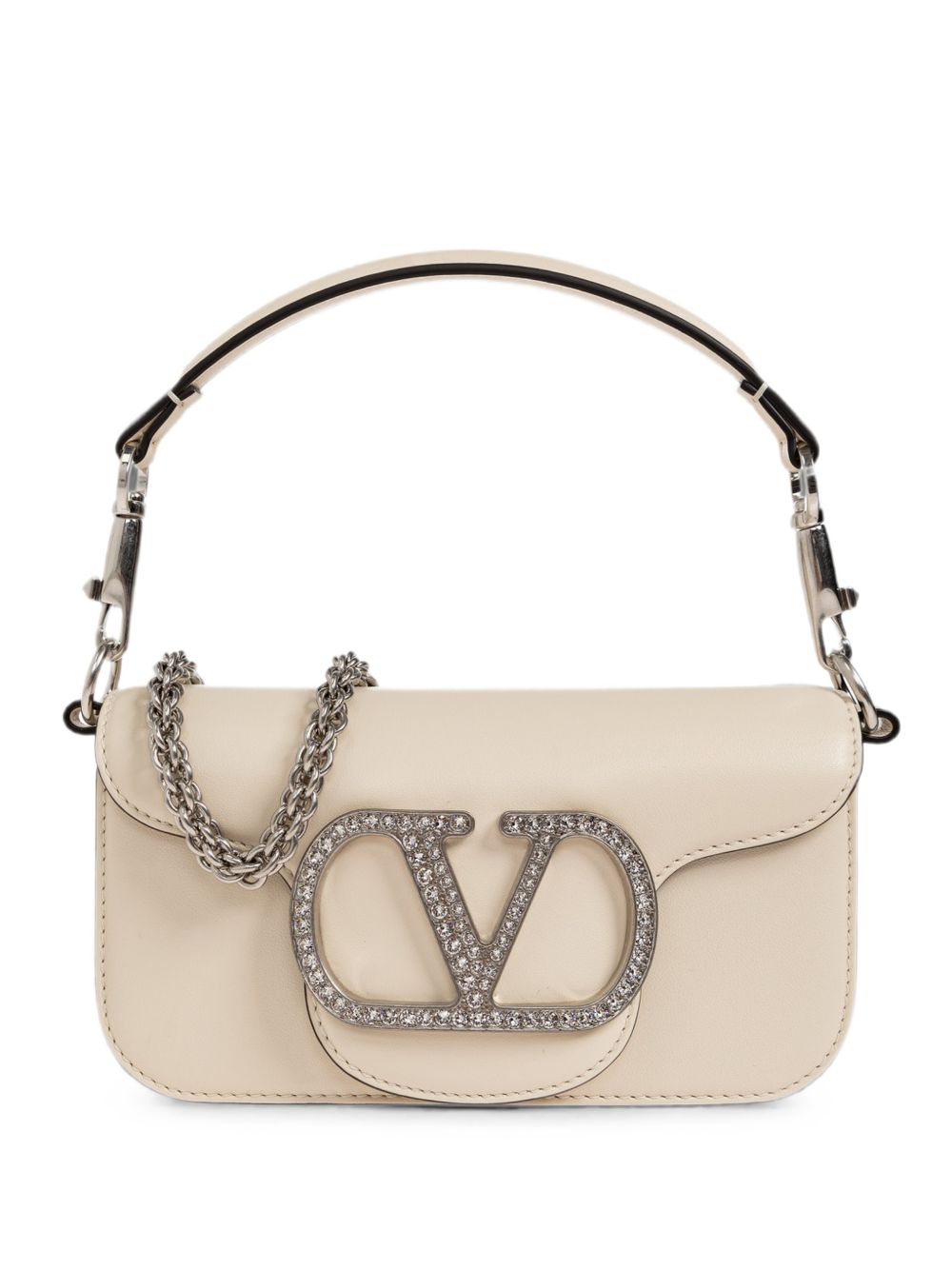 Valentino Garavani Locò Shoulder Bag — Ivory