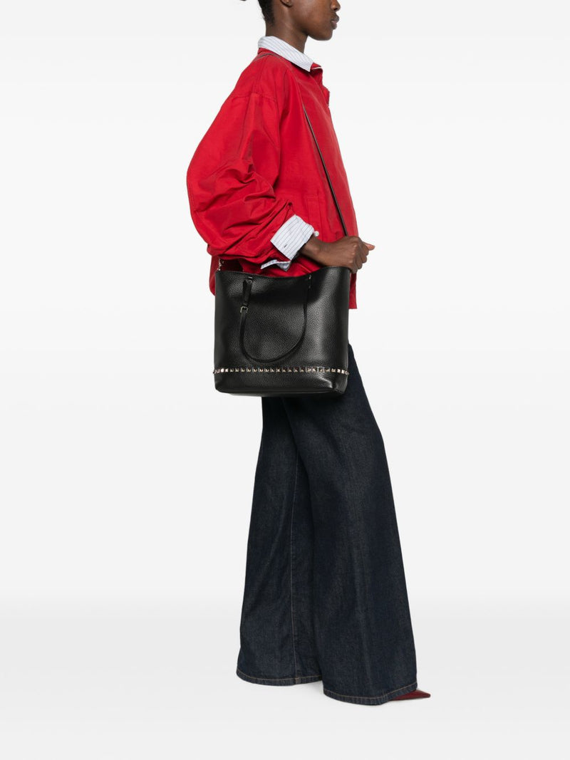 Valentino Garavani Rockstud Shoulder Bag — Black