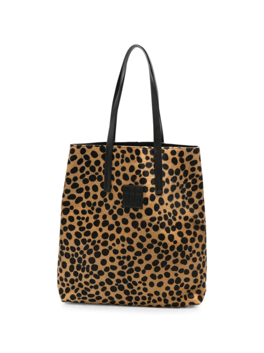 Forte Forte Musa Tote Bag — Beige Brown/black Leather