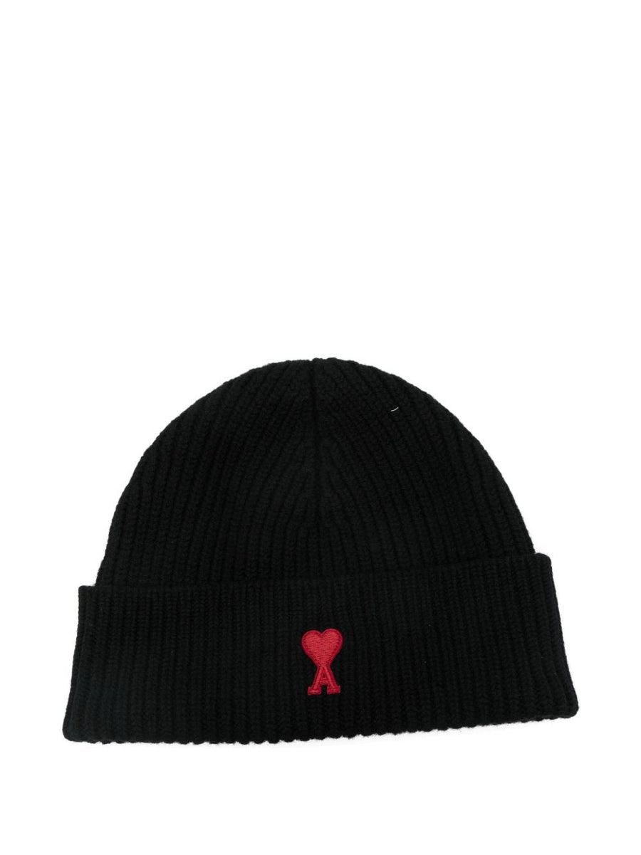 Ami Paris Beanie — Black Wool Beanies