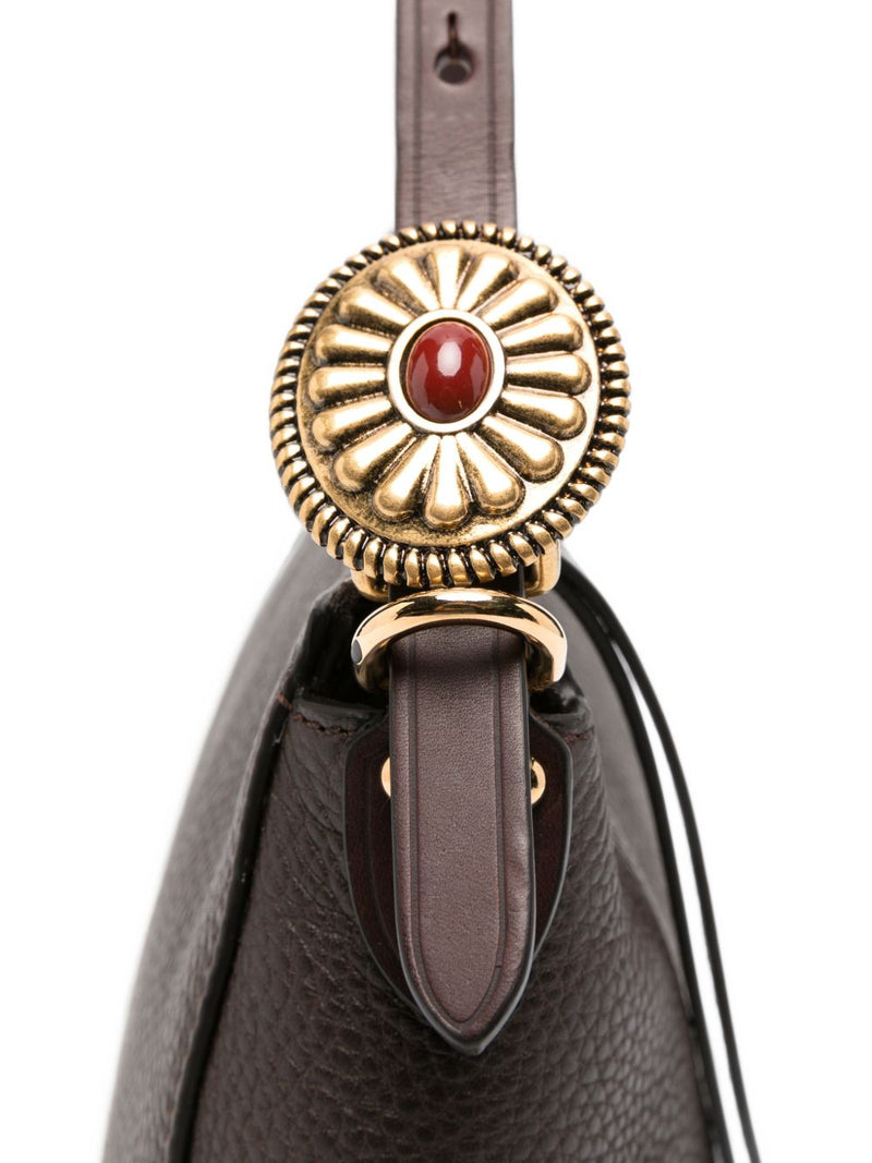 Etro Pebbled Leather Shoulder Bag — Black