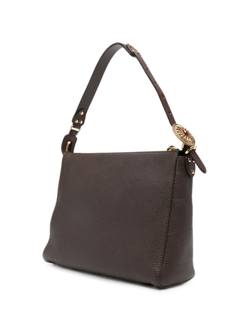 Etro Pebbled Leather Shoulder Bag — Black