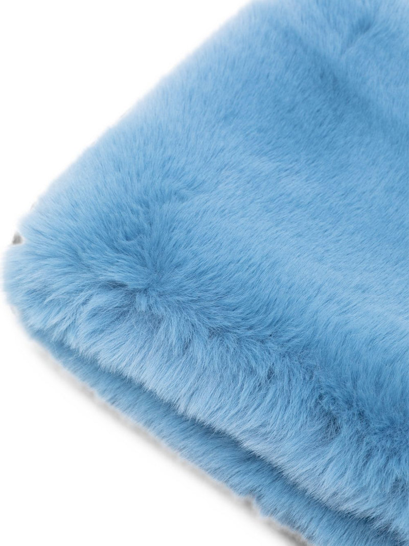 032c Ginevra Scarf — Blue Faux Fur Scarfs