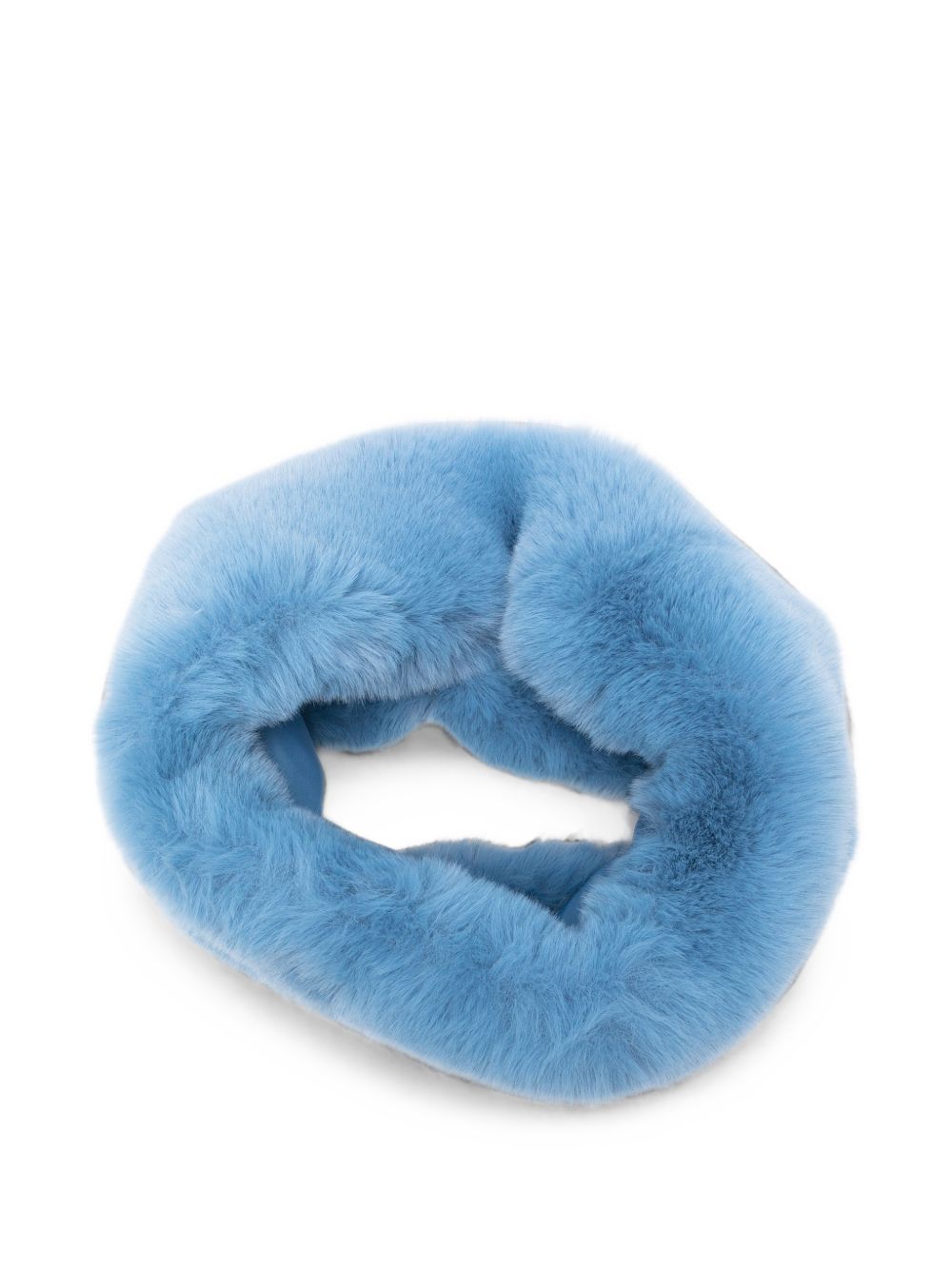 032c Ginevra Scarf — Blue Faux Fur Scarfs