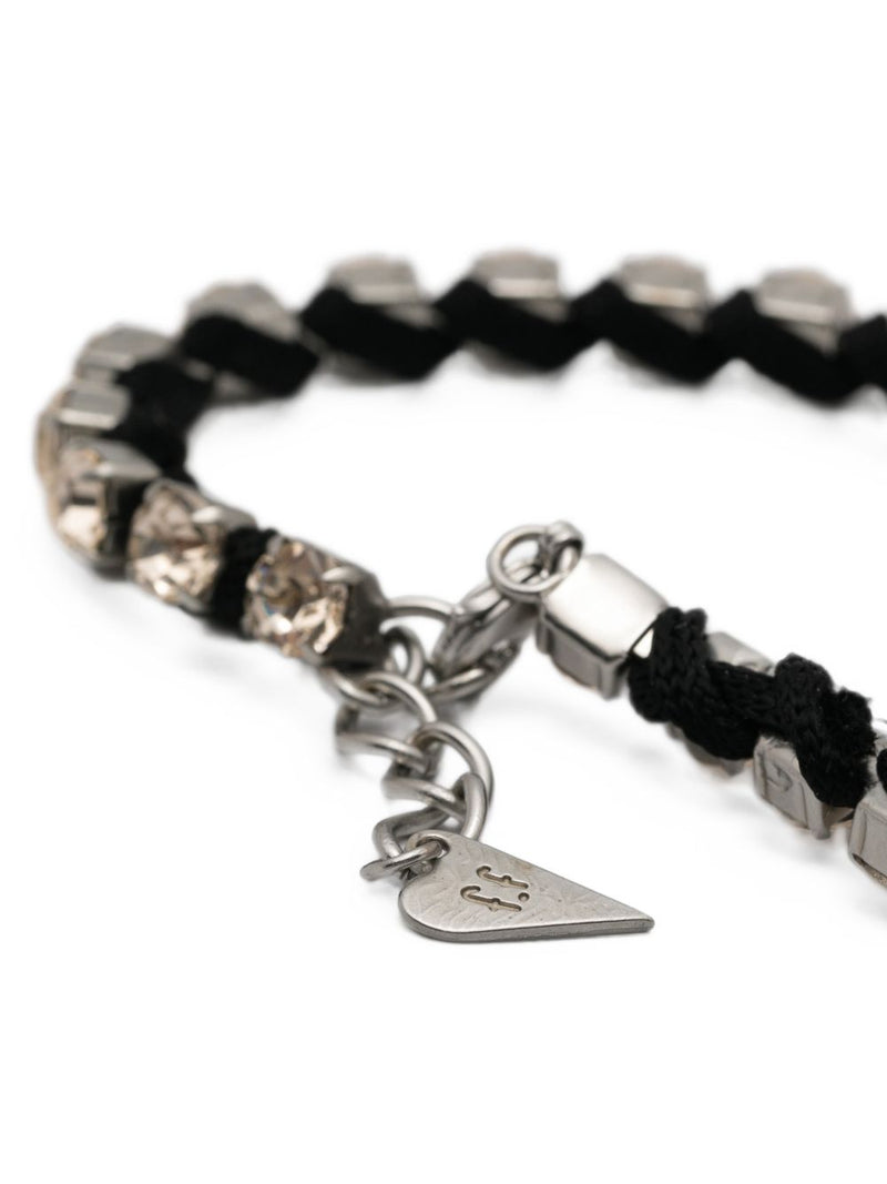 Forte Forte Crystal-Embellished Braided Choker — Black Necklaces