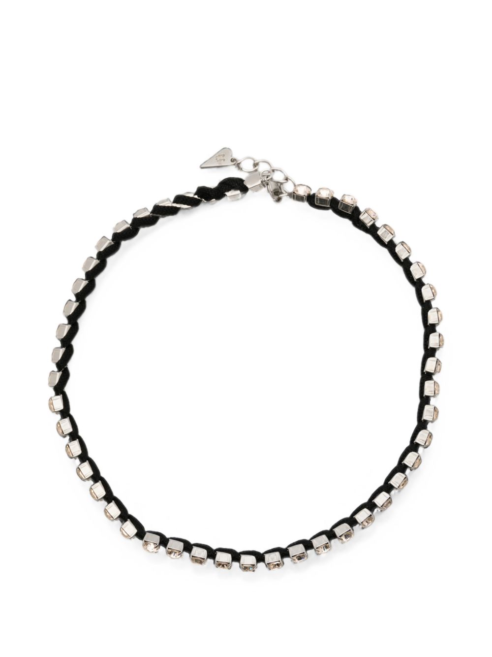 Forte Forte Crystal-Embellished Braided Choker — Black Necklaces