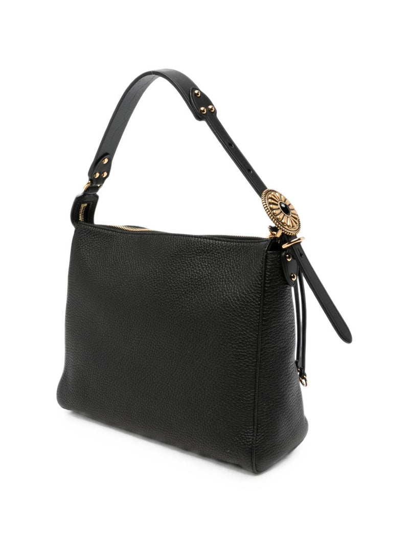 Etro Grainy Leather Shoulder Bag — Black