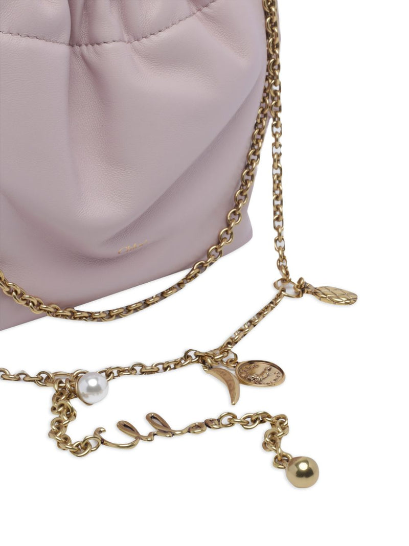 Chloé Quilted Leather Bucket Bag — Purple