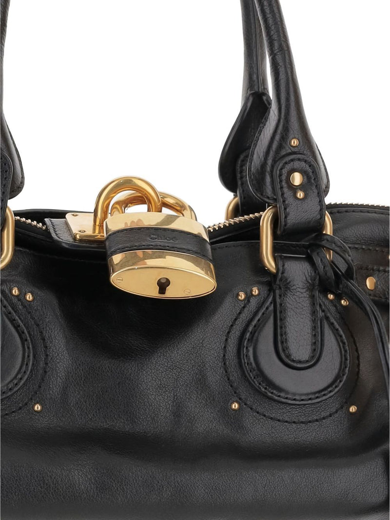 Chloé Paddington Shoulder Bag — Black Leather