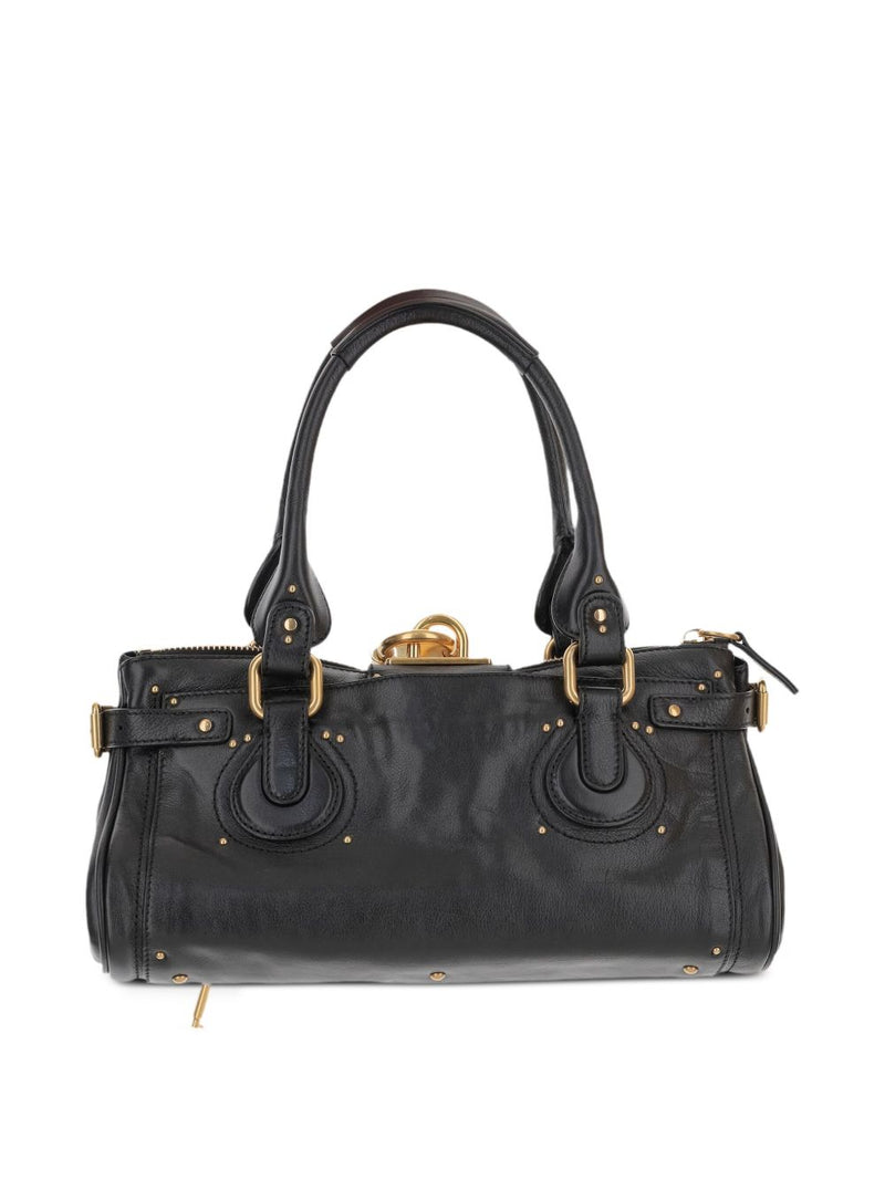 Chloé Paddington Shoulder Bag — Black Leather