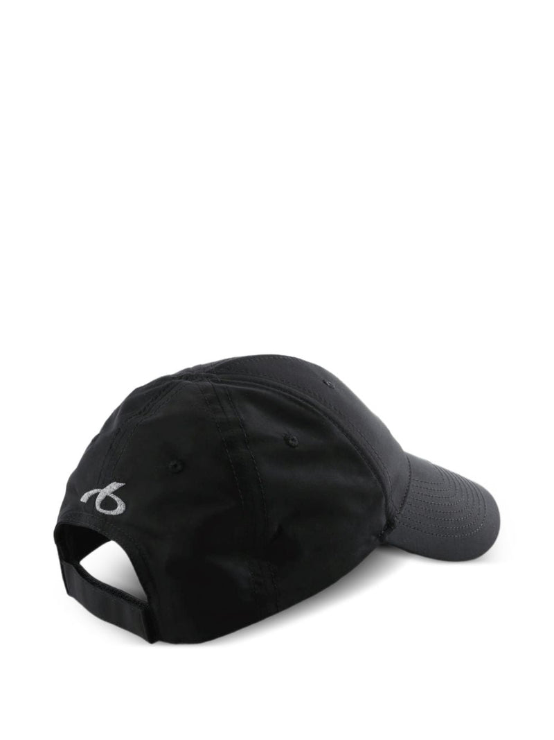 Balenciaga Logo-Embroidered Baseball Cap — Black Caps