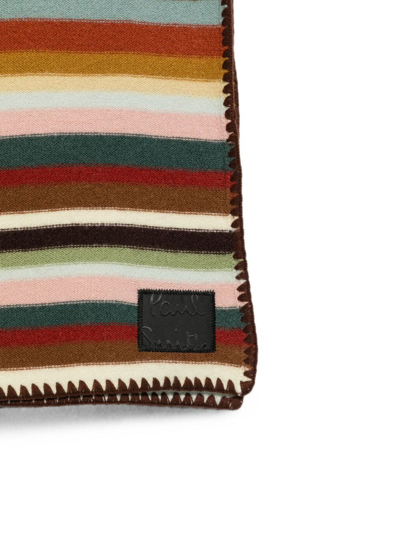 Paul Smith Striped Wool Scarf — Multicolor Scarfs