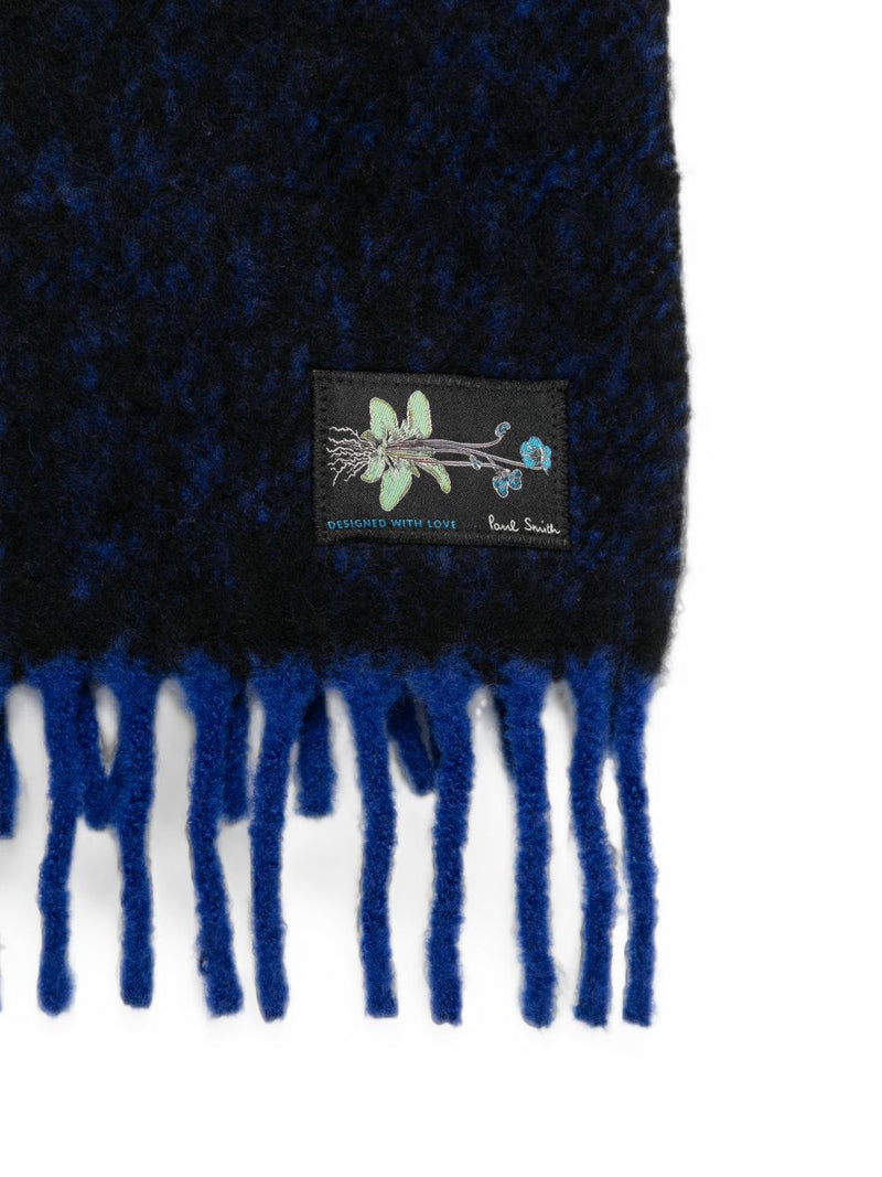 Paul Smith Colour-Block Wool Scarf — Blue Scarfs