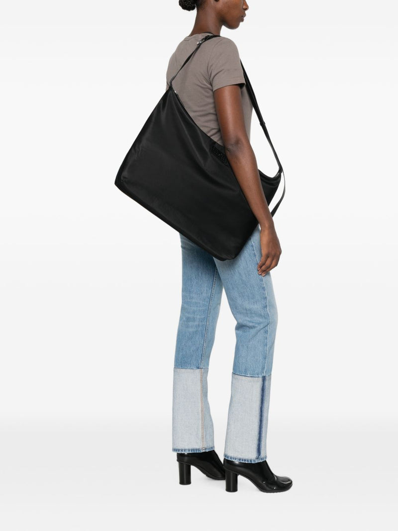 Mm6 Maison Margiela Nylon Shoulder Bag — Black