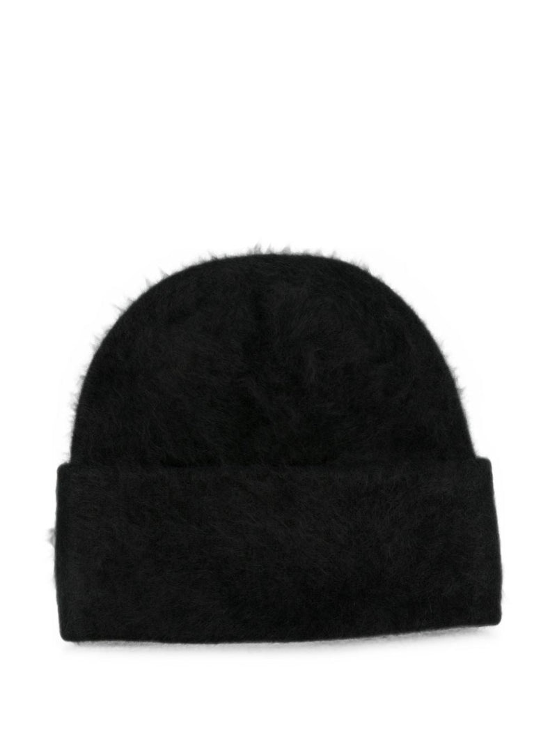 Soft Goat Knit Beanie — Black Beanies