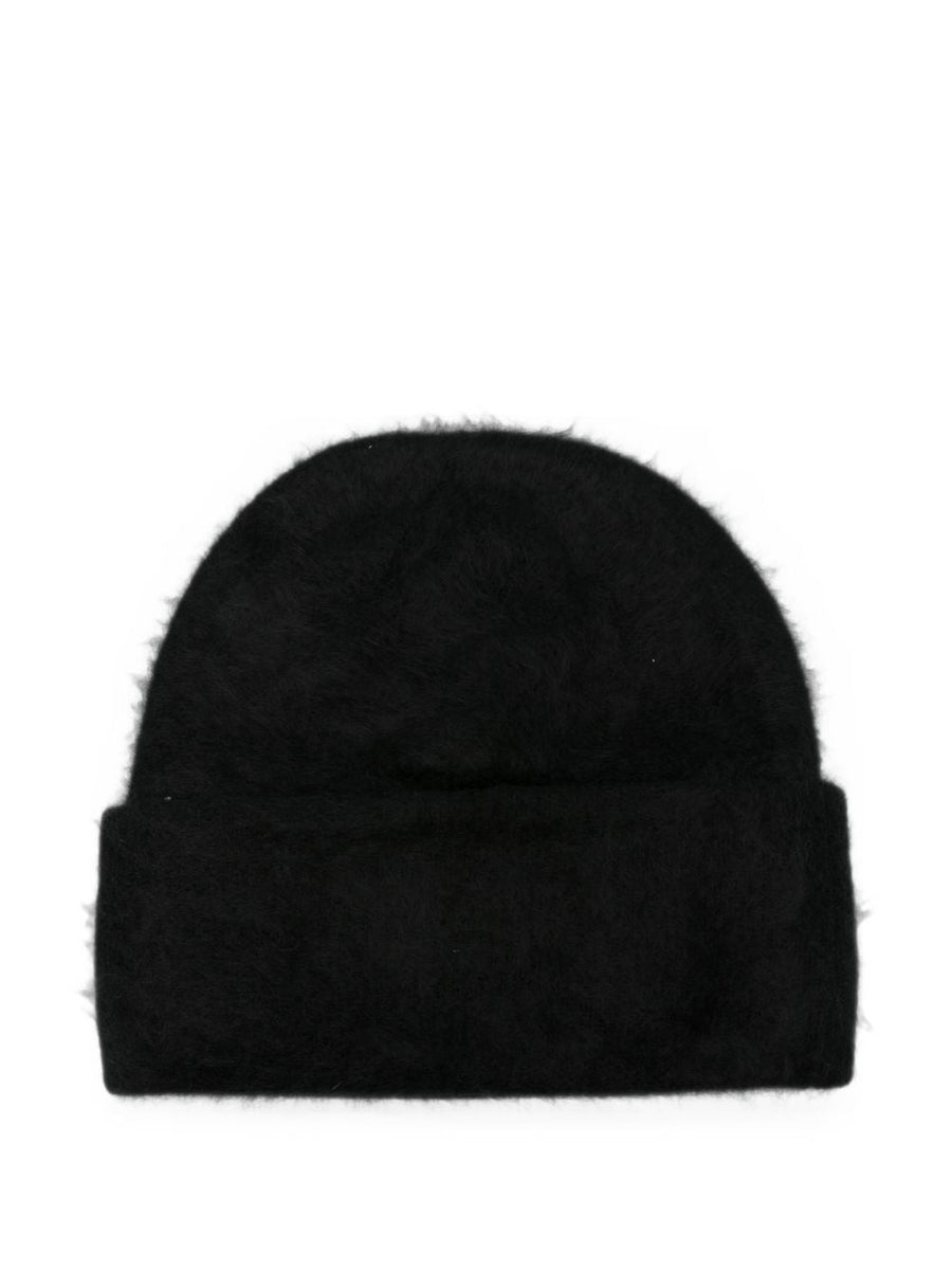 Soft Goat Knit Beanie — Black Beanies
