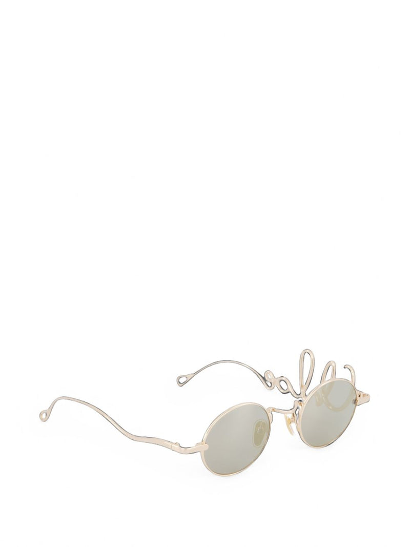 Chloé Gold-Tone Metal Oval Sunglasses — Gold