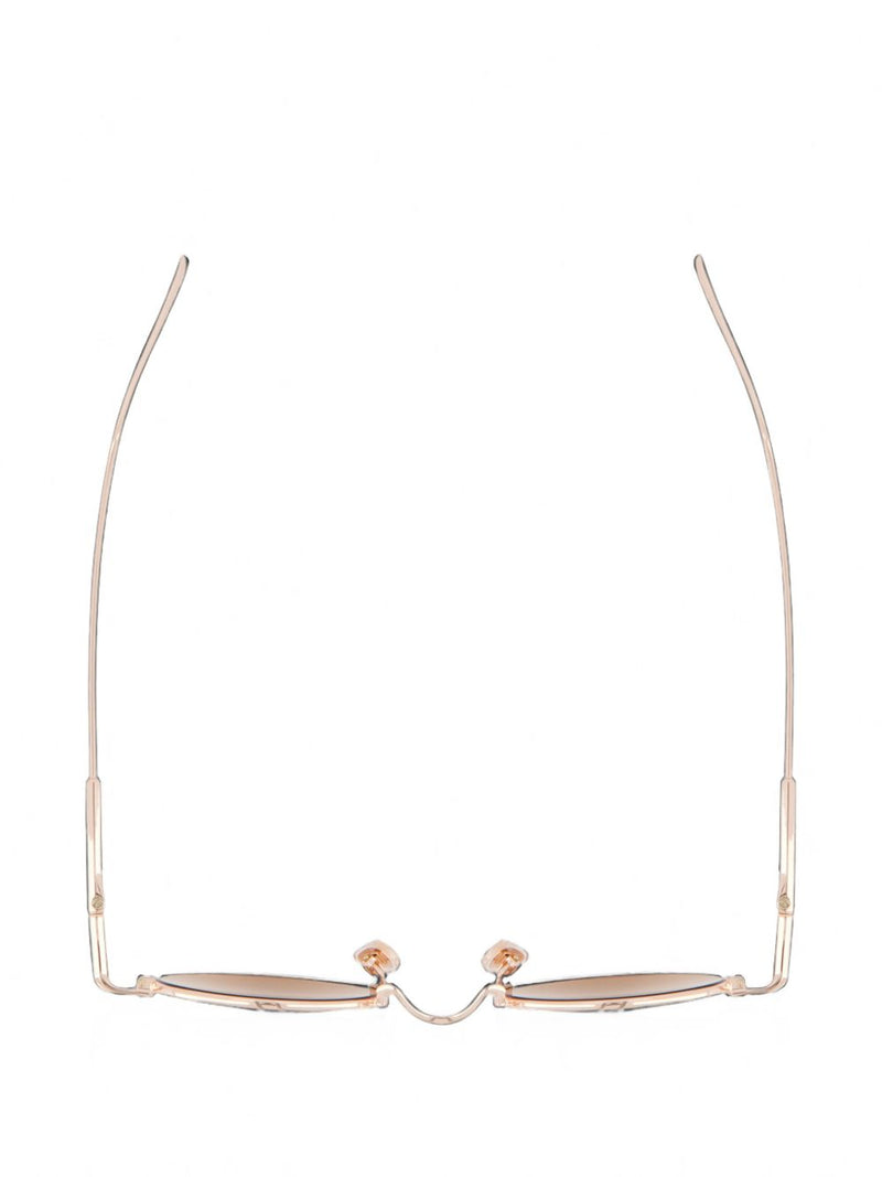 Chloé Gold-Tone Metal Round Sunglasses — Gold