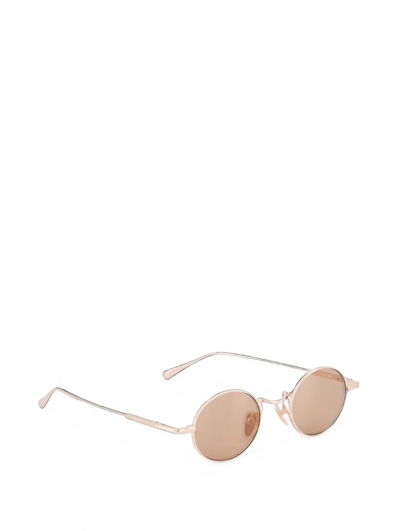 Chloé Gold-Tone Metal Round Sunglasses — Gold
