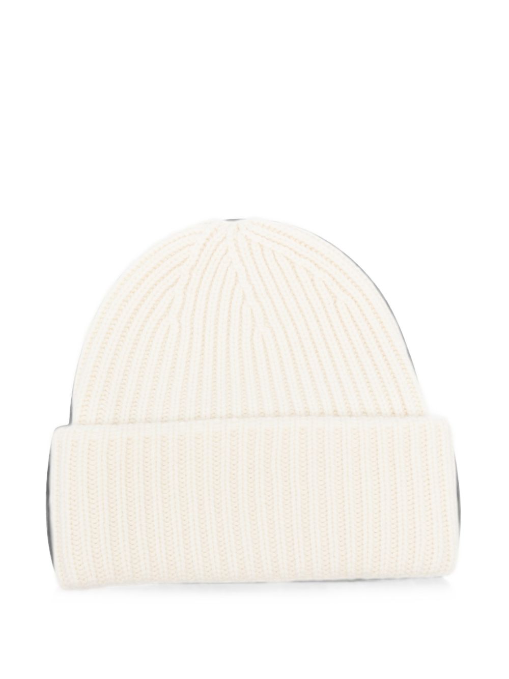 Soft Goat Ribbed Cashmere Beanie — Ivory Beanies